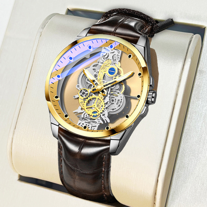 Nuovo orologio da uomo trasparente cavo non completamente automatico impermeabile luminoso nuovo_voghion.com