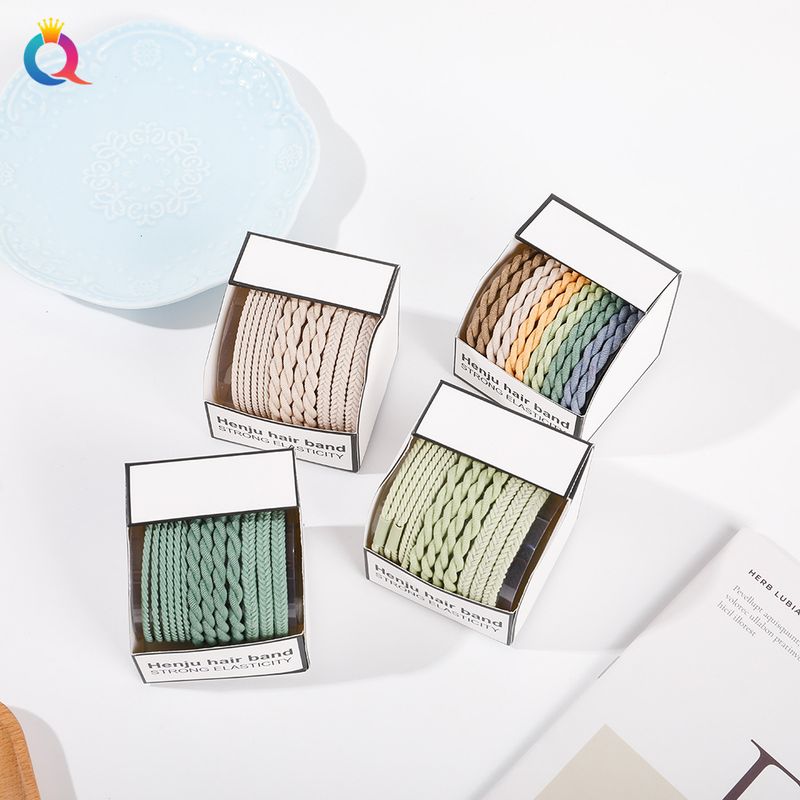 Set di 60 elastici per capelli - Colori e stili assortiti, elastici per capelli in tessuto morbido per donne e ragazze, elastici per capelli intrecciati e a spirale, elastici per coda di cavallo antiscivolo_voghion.com