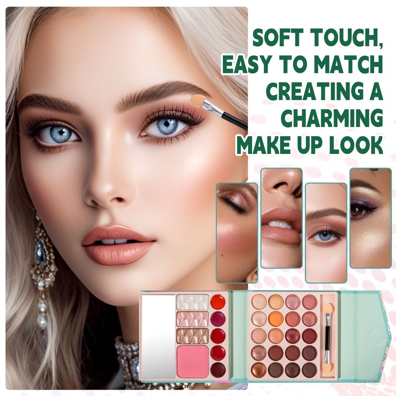 Makeup Sets Popular Multi Functional All In One Makeup Palette, Matte Pearlescent Eyeshadow, Lipstick, Blush, Contour And Highlight_voghion.com