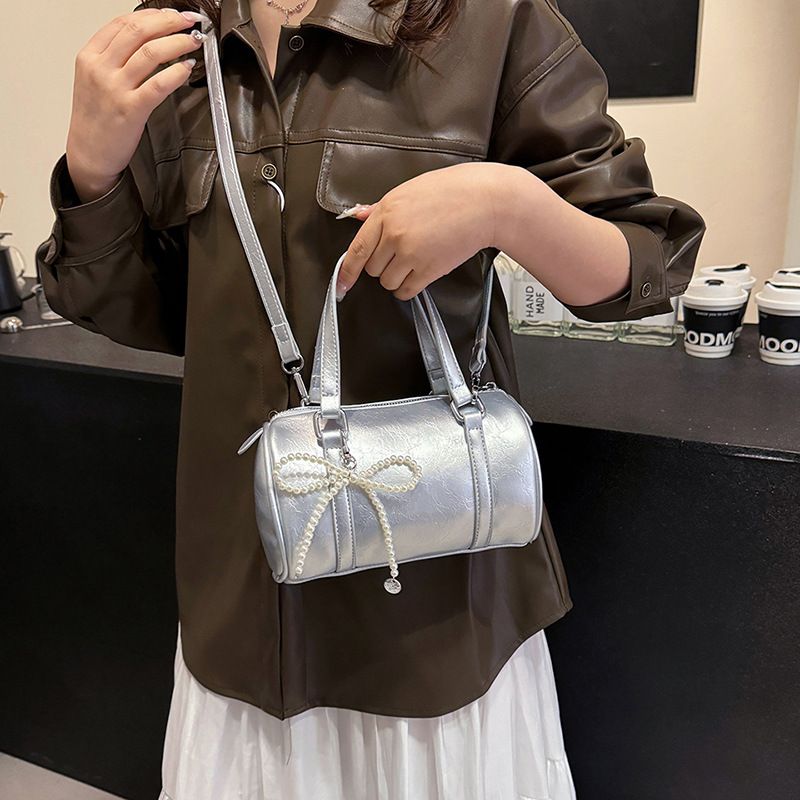 Borsa a tracolla monospalla, versatile, alla moda, tinta unita, di nicchia, modello 2025, semplice, da regalo._voghion.com
