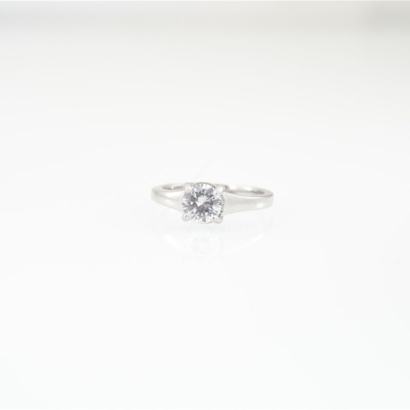 Anello in acciaio al titanio con moissanite e diamanti, stile coreano, per donna, semplice ed elegante, regalo di nozze_voghion.com