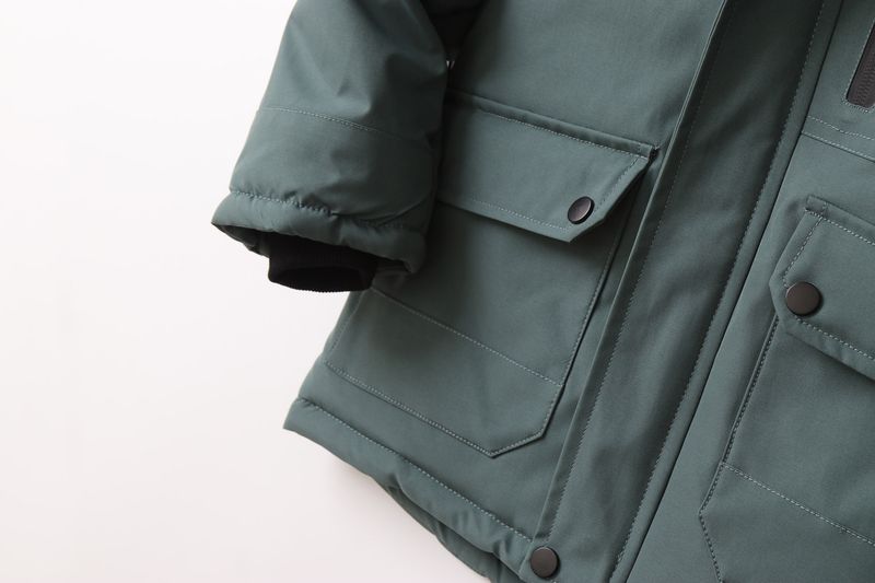 Boys' Color-Block Fleece-Lined Padded Jacket – Thick Winter Coat With Hood (120-170cm, 4 Colors)_voghion.com