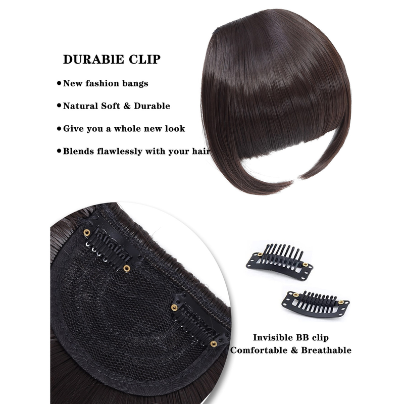 Włosy syntetyczne Peruki do sprzedaży bezpośredniej z prostymi grzywkami dla kobiet i podwójnymi bokobrodami_voghion.com