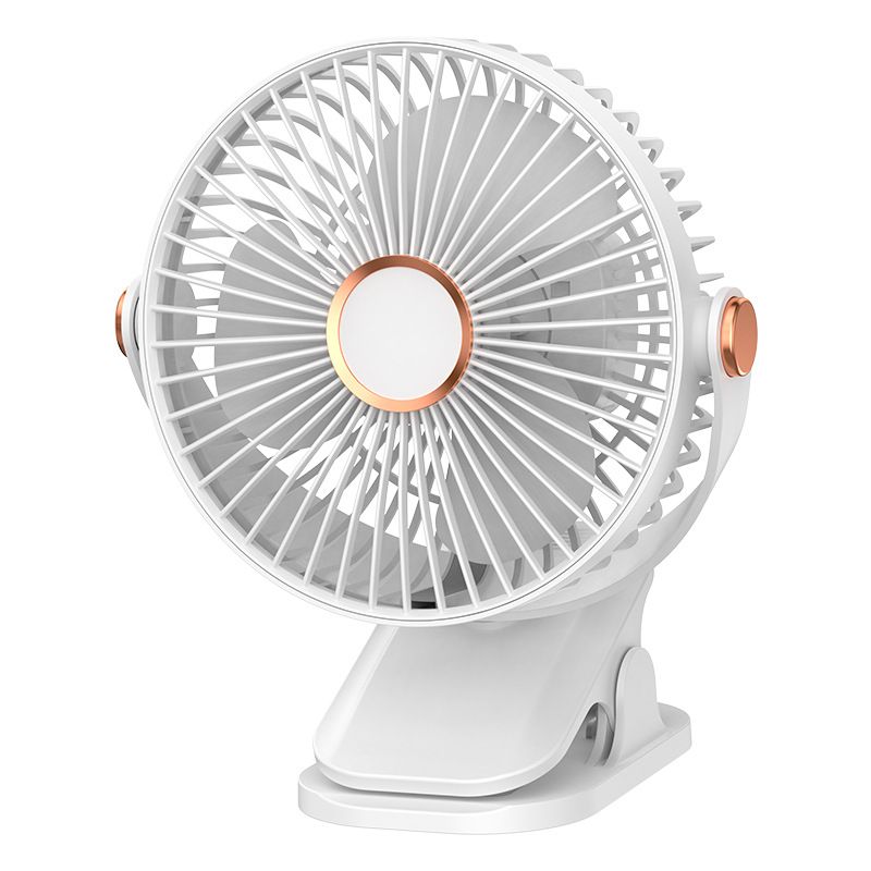 USB Clip Fan, Small Rechargeable Desktop Electric Fan, Strong Wind Silent Operation For Office, Dormitory, Bedside_voghion.com
