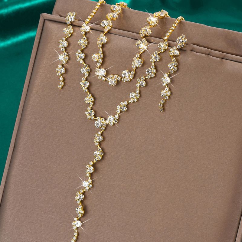 Women’s Jewelry Set Fashion Jewelry Wholesale Jewelry Set Women's Fashion Wedding Tassel Silver Necklace Set_voghion.com
