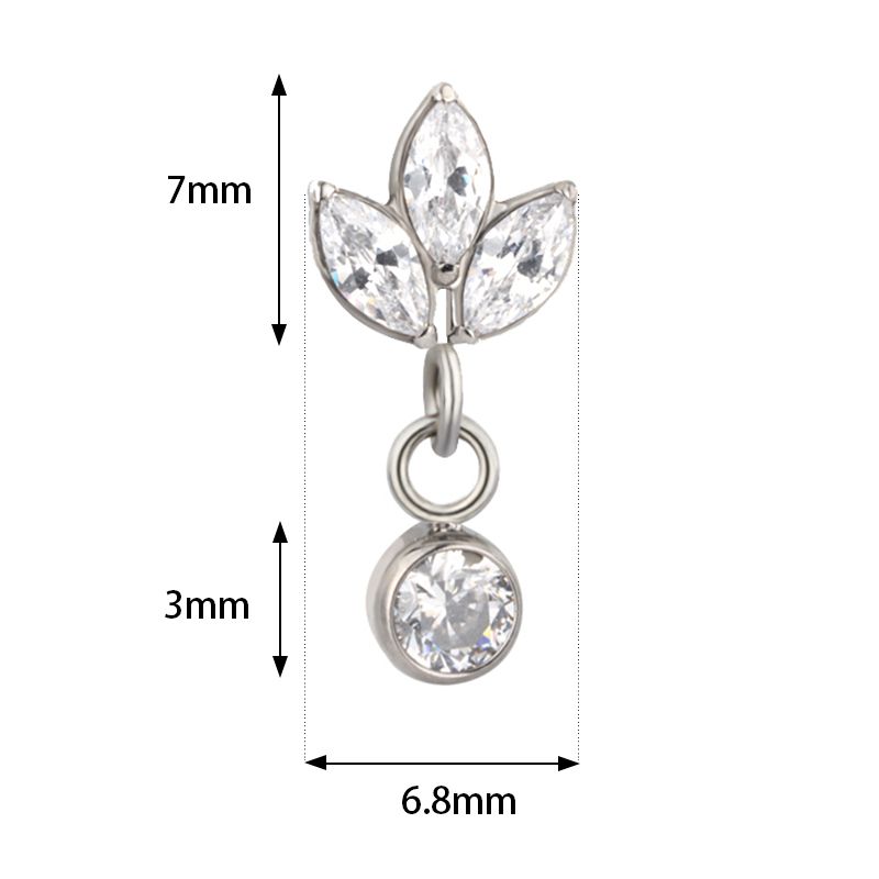 Catena pendente in titanio G23, orecchini garofano Fianit, labbra superiori, pelle sintetica, gioielli per piercing_voghion.com