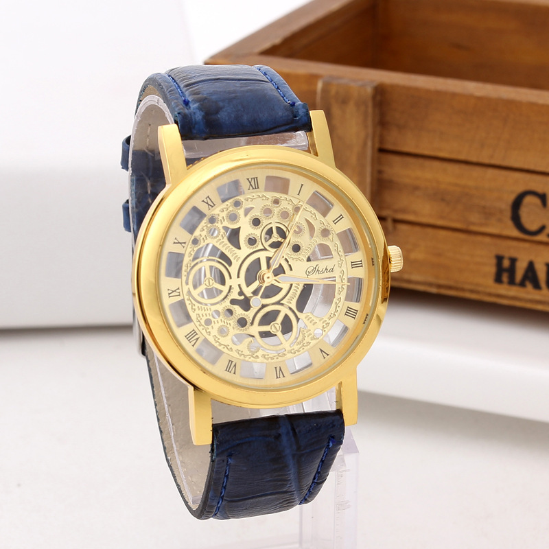 Orologio da uomo casual coreano, versione non meccanica, al quarzo, trasparente, bifacciale, cavo_voghion.com