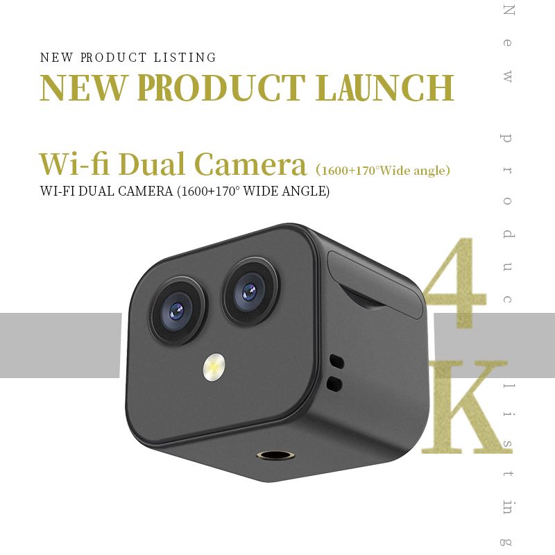 Nouvelle caméra de surveillance réseau D3 HD 4K à double objectif, interphone bidirectionnel sans fil pour téléphone portable_voghion.com