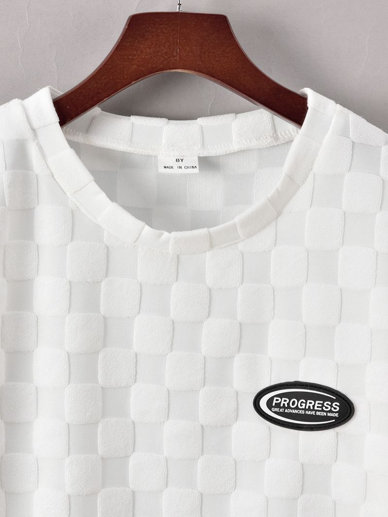 Børnetøj 2024 Forår og sommer Tredimensionelt hvidt stof Kortærmet T-shirt og shorts i to dele_voghion.com