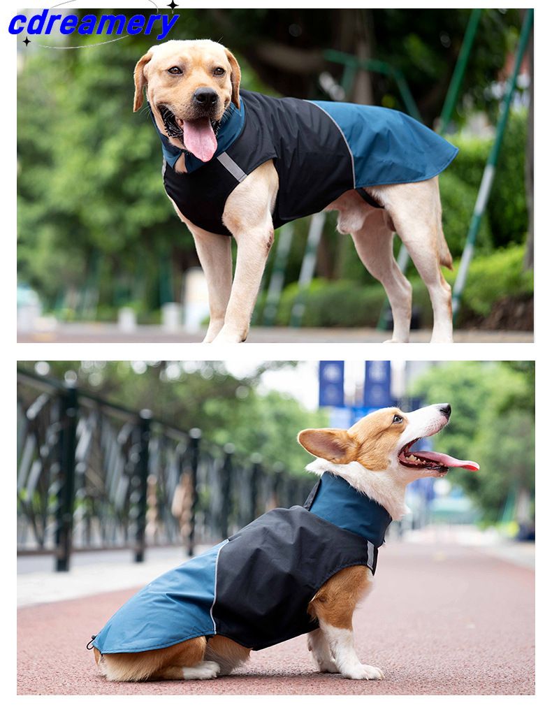 Dog Raincoat, Summer Waterproof And Stain-resistant Dog Suit, Four-legged High-neck Multi-functional Dog Windbreaker_voghion.com