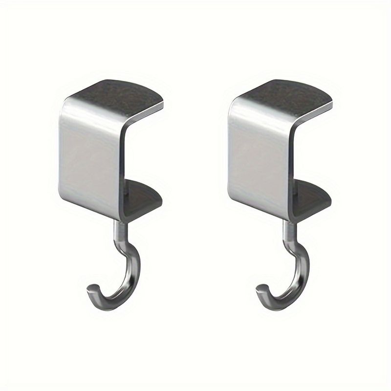 360° Rotatable Steel Table Hooks - Detachable Edge Gaming Headset Desk Hanger Backpack Storage Hanging Hook_voghion.com