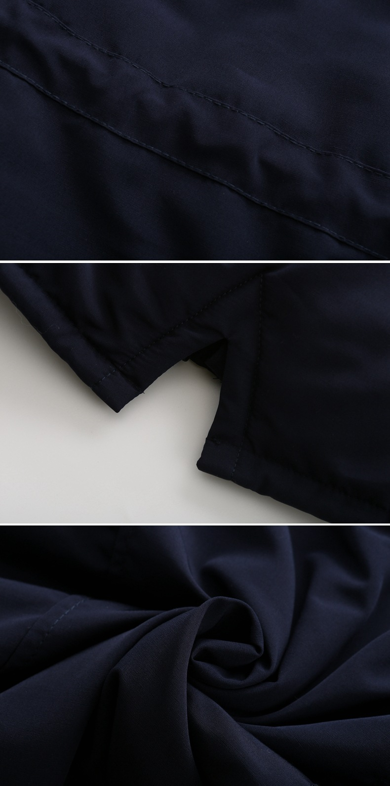 high-end women's cotton fleece mid-length black large size hooded cotton jacket warm fleece coat_voghion.com