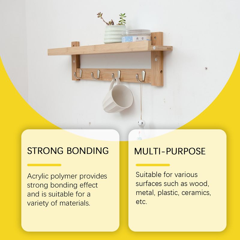 Jakehoe Multi-Purpose Nail-Free Wood Cermet Plastic Interior Decoration Easily Install Nail-Free Glue_voghion.com