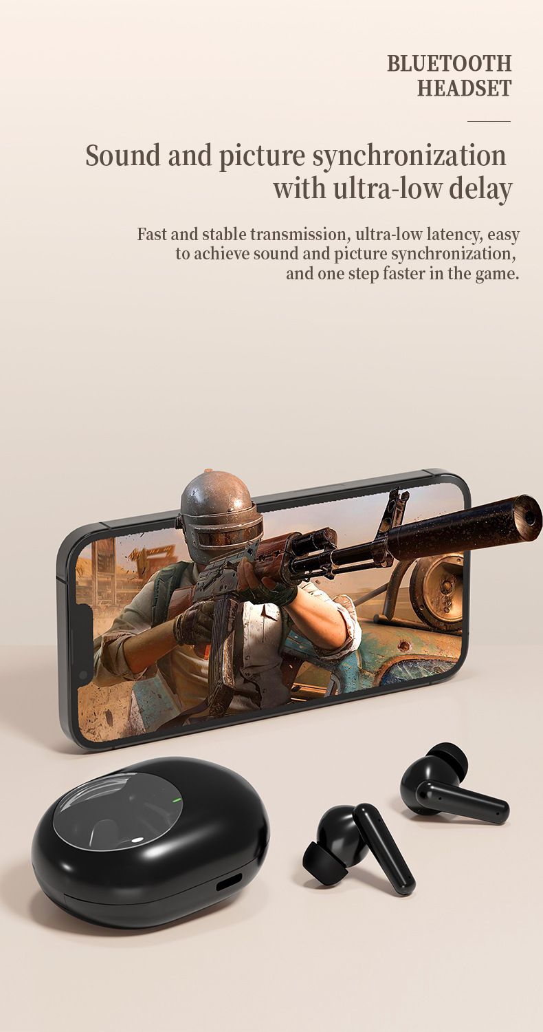 S195 Wireless Space Capsule Transparent Long-lasting Bluetooth 5.3 In-ear Headset_voghion.com