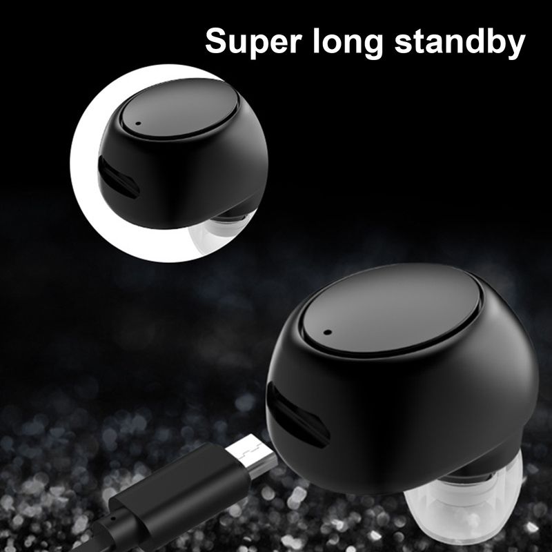 1Pc X6 Wireless Headphone Handsfree Voice Prompt ABS Stereo Bluetooth-compatible 5.0 Earbud for Sports_voghion.com