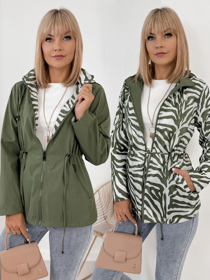 Women’s Waterproof Trench Coat – Slim Fit Windproof Hooded Jacket (Breathable Polyester, All-Season Commuter Coat)_voghion.com