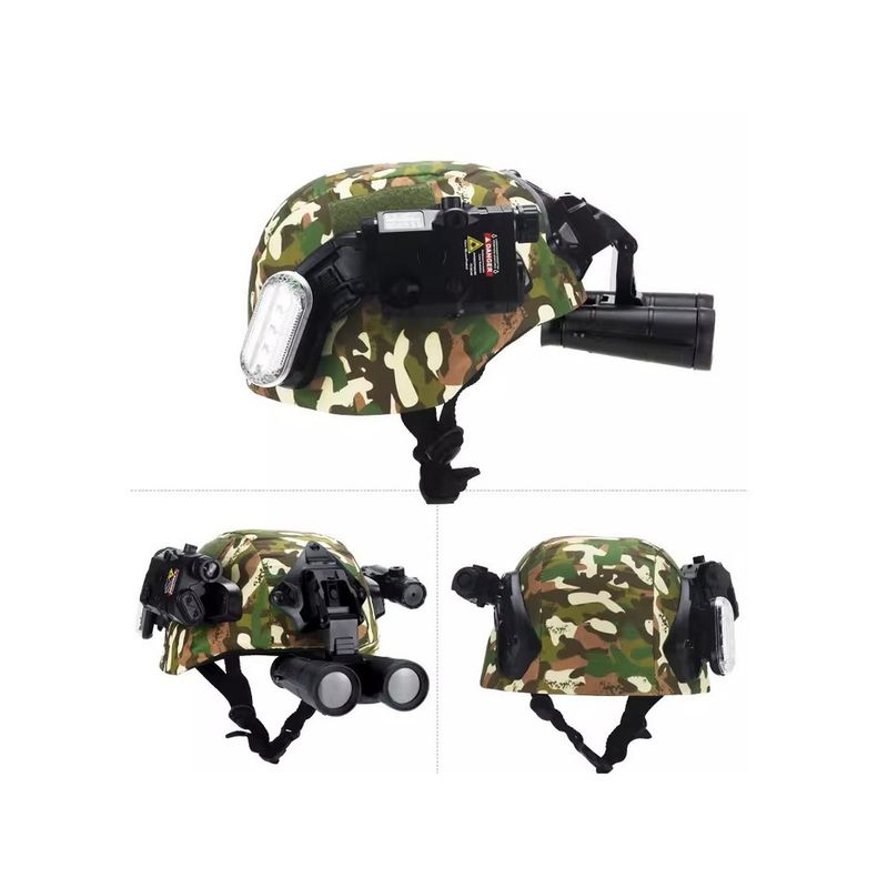 Set completo di casco tattico d'élite per bambini, forze speciali, scuola elementare, per appassionati militari all'aperto_voghion.com