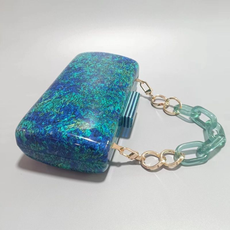 Borsa a tracolla in acrilico con stampa zebra da donna alla moda e tracolla a catena - Piccola borsa a tracolla in stile retrò per uso quotidiano con motivo a tracolla in acrilico con catena_voghion.com