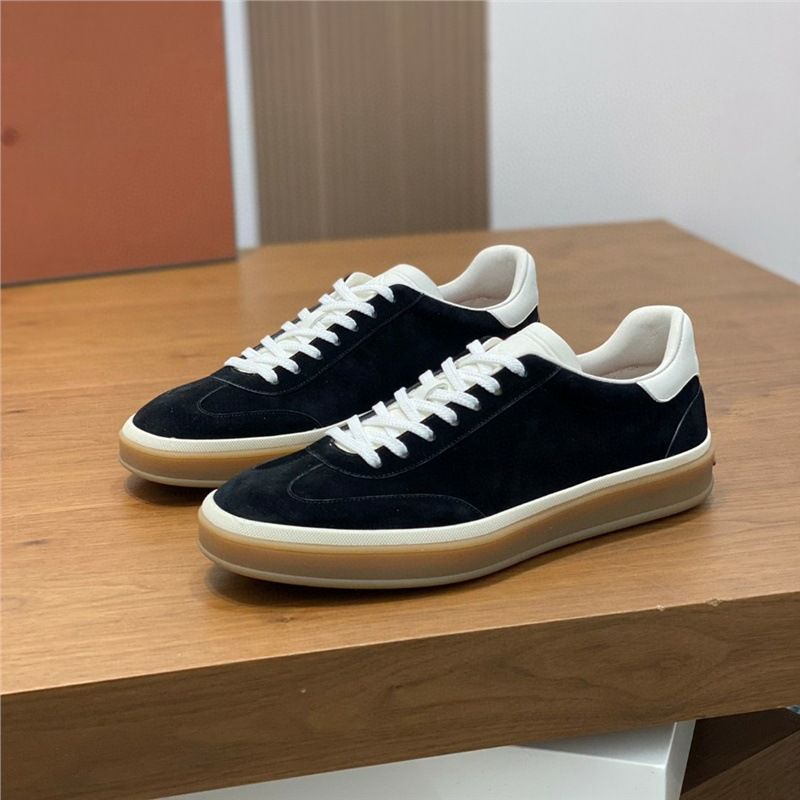 Zapatos casuales de ante para hombre, de cuero genuino, con cordones, de negocios, de lujo, de moda 2025_voghion.com