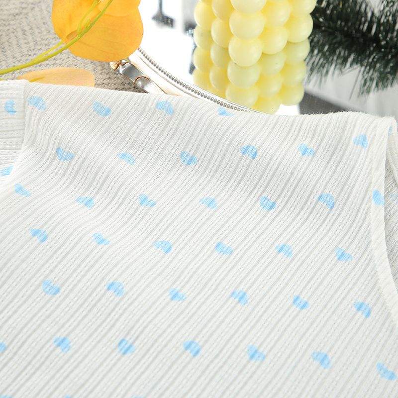 Damen-Nachtwäsche Frühling und Sommer, gestrickt, Jacquard, Heimkleidung, Unterwäsche, langärmelige Hose, dreiteiliger Damen-Pyjama_voghion.com