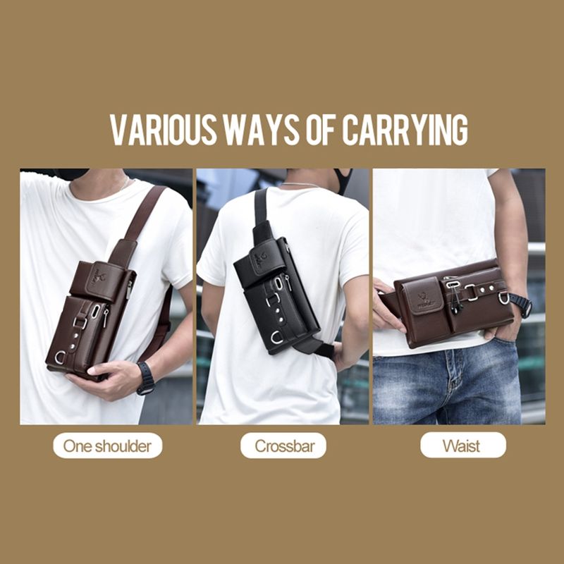 WEIXIER Marke Unisex Single-Schulter Multi-Funktion Sport Laufen Große-kapazität Taille männer Brust Tasche Casual Messenger brieftasche_voghion.com
