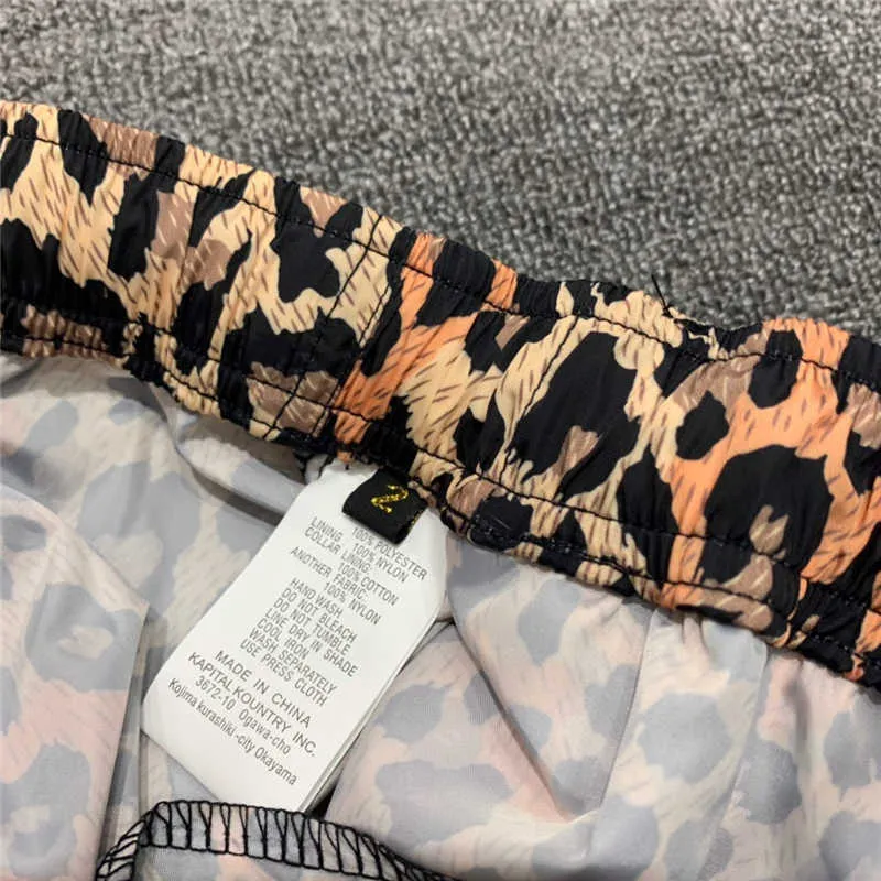 Men's 2022ss Kapital Men Women 1 Best Quality Leopard Print Quick Dry Shorts Breathable Summer Style Casual Breeches_voghion.com