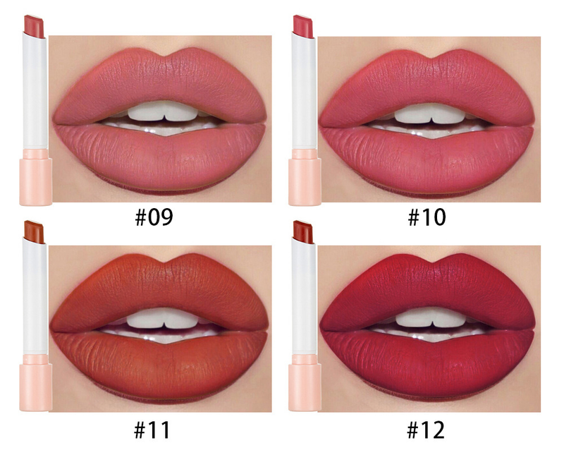 Juego de 4 pintalabios, terciopelo mate, Color de labios pequeño, no se decolora fácilmente, maquillaje perezoso, nuevo superventas, 2023_voghion.com