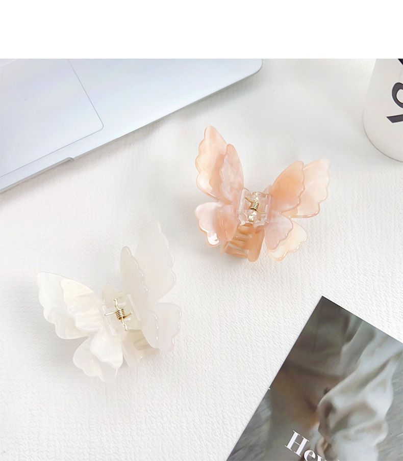 Fermaglio per capelli a forma di farfalla a doppio strato, stile autunno francese, nuovo, di alta qualità, che cambia colore, accessori per capelli freschi e dolci, per donne_voghion.com