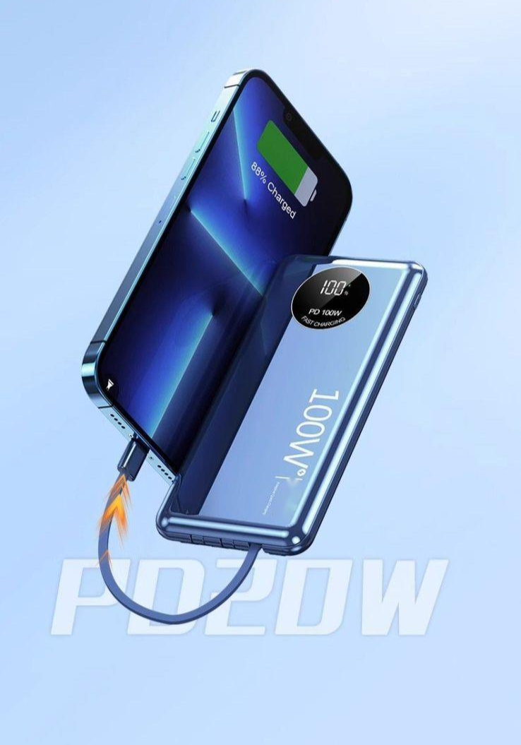 Suitable For Huawei Mobile Power Bank With Built-in Cable Fast Flash Charging Large Capacity 20000mAh Lightweight_voghion.com