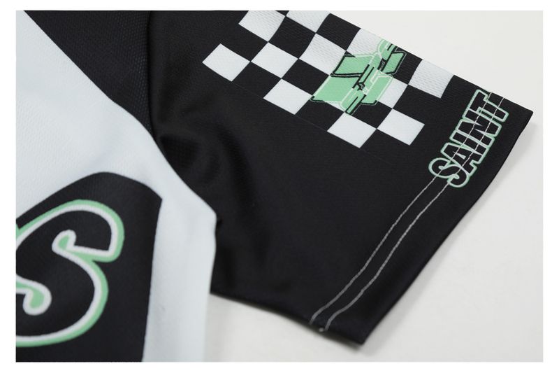 Odzież męska GLFS Original Flame Racing Element Millet Mesh Short Sleeved High Street Męskie krótkie rękawy uniwersalne pary topów_voghion.com