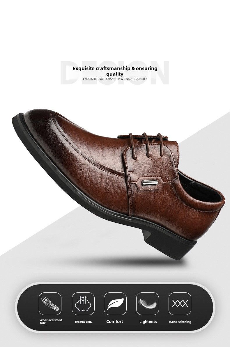 Lederschuhe Herren Derby Britischer Stil Bräutigam Hochzeit Herbst Rindsleder Spitz Kleid Business Herrenschuhe_voghion.com