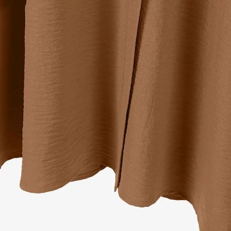 Abito da donna a due pezzi, alla moda ed elegante, tinta unita, con spacchi laterali, camicia lunga, pantaloni a gamba larga e vestaglia._voghion.com