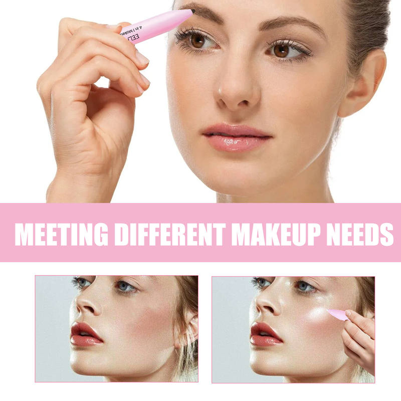 4-in-1-Make-up-Stift, Eyeliner, Augenbrauenstift, Lipliner, Textmarker, 4-in-1-Multifunktions-tragbarer Make-up-Stift, Lipler_voghion.com
