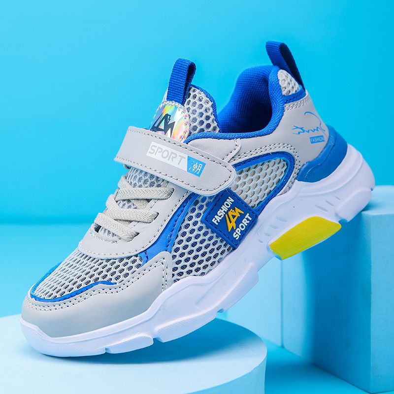 Scarpe da ginnastica sportive per bambini, scarpe da corsa casual in pelle e rete, nuove_voghion.com