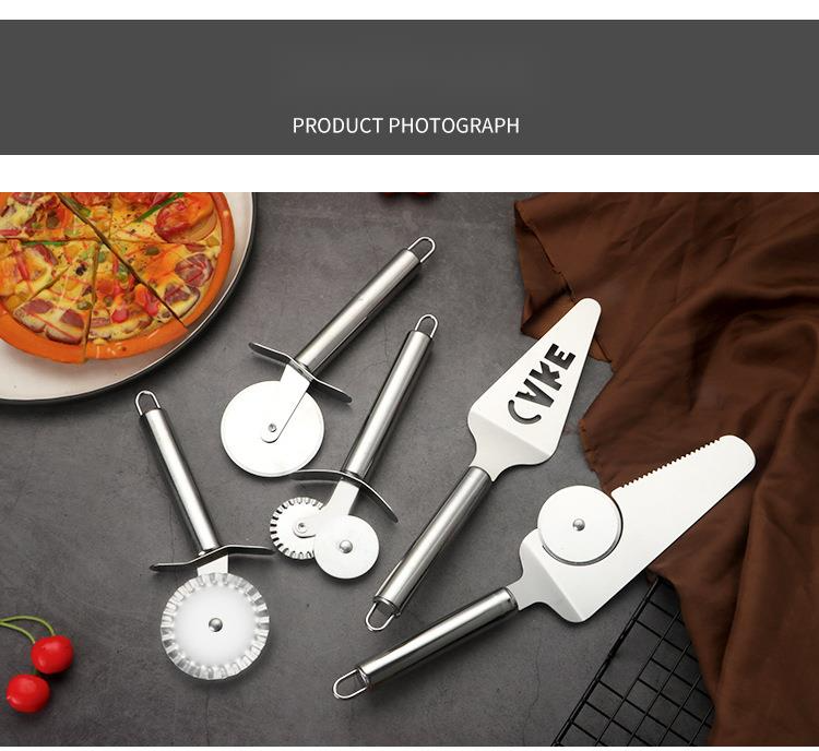 Stainless Steel Pizza Multi-Functional Kitchen Baking Tool Single Double Wheel Round Roller Cutter_voghion.com