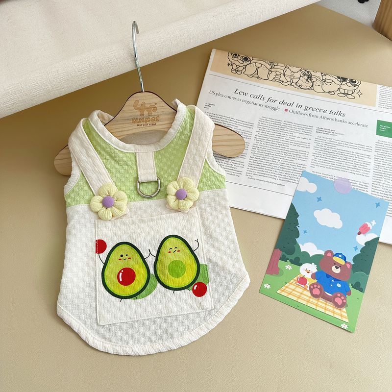 Colete de tração para animais de estimação primavera verão, novo, abacate, roupas para cães, gatos, fino, anti-queda, bichon, pelúcia, vestuário_voghion.com