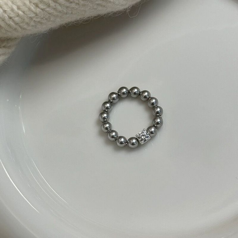 Liten utsøkt zirkon sukkerbit Shijia perle elastisk armbånd lys luksus fransk elegant armbånd jenter smykker engros_voghion.com