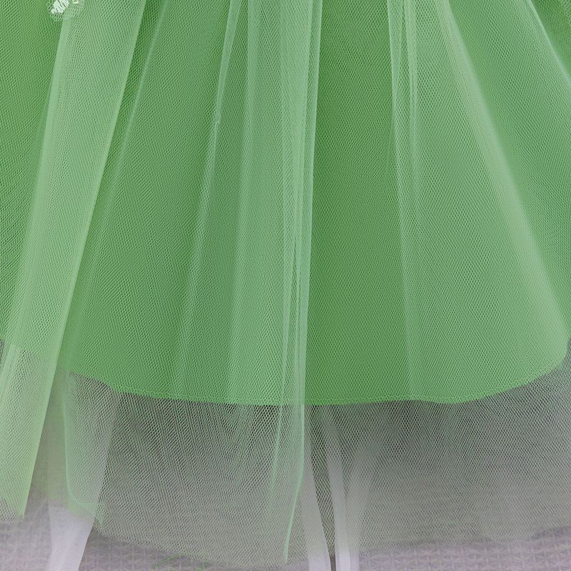 Boho Chic Christening Dress (70-110cm/6M-3Y) | Asymmetric Straps Tulle Gown With Lace Trim | Unique Straps Design For Baptism & 1st Birthday_voghion.com