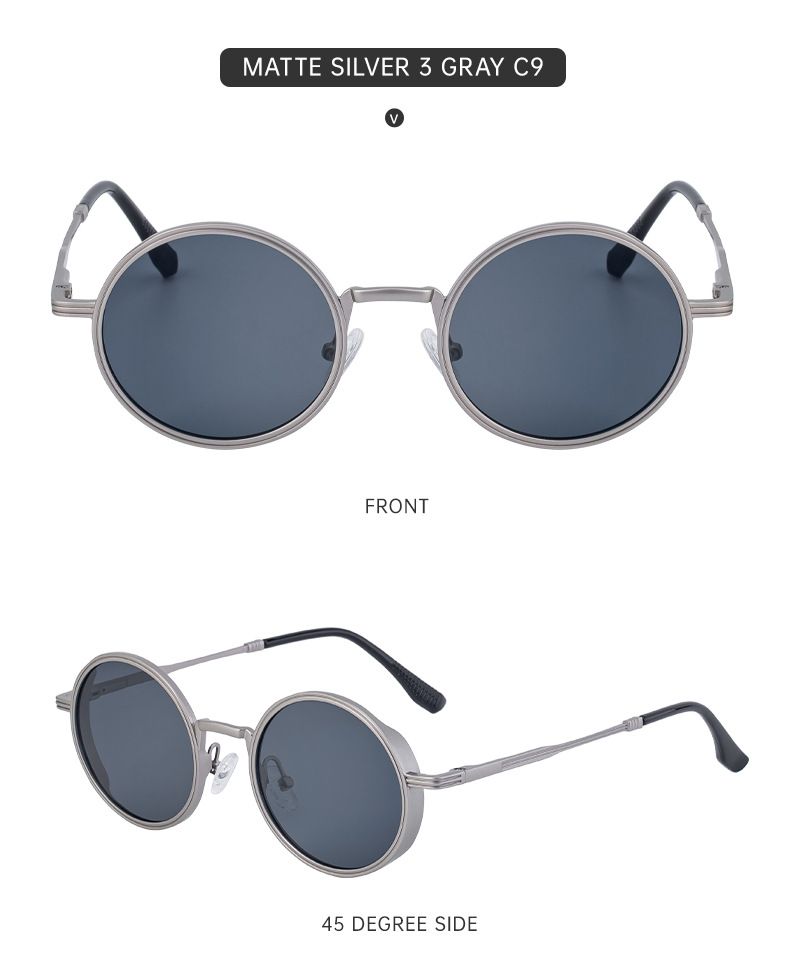 Neue Mode Runde Rahmen Sonnenbrillen Für Männer Retro High-End Sonnenbrillen Männer_voghion.com