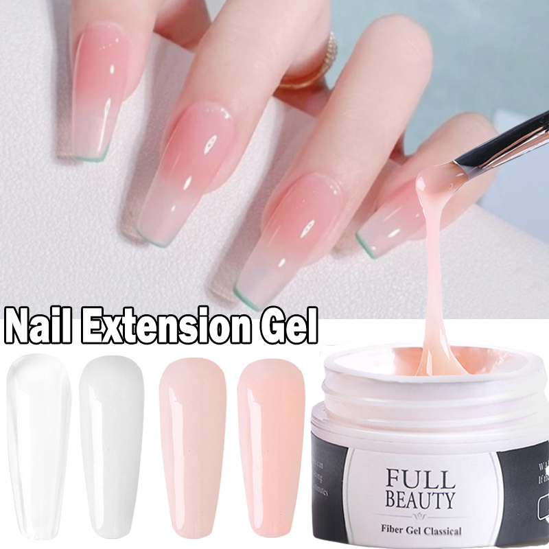 Vernis à ongles en acrylique à Extension rapide, 15ml, cristal blanc, Transparent, trempage, UV, pointes de manucure française, A_voghion.com