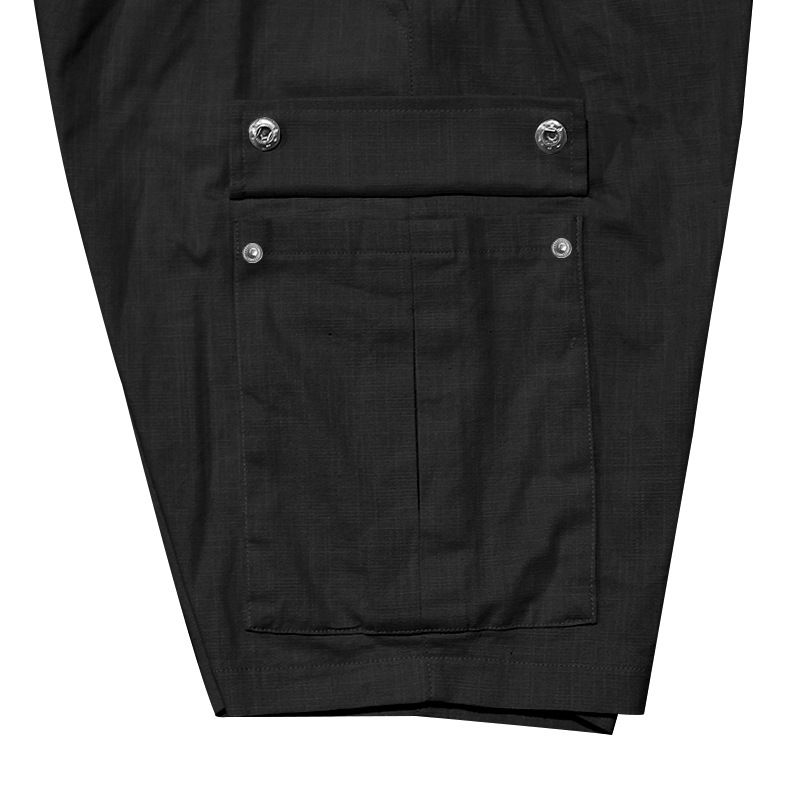 Pantalones cortos casuales de playa de lino con nudo de bambú para hombre de American Amikaji Outdoor Tactical Workwear de verano_voghion.com