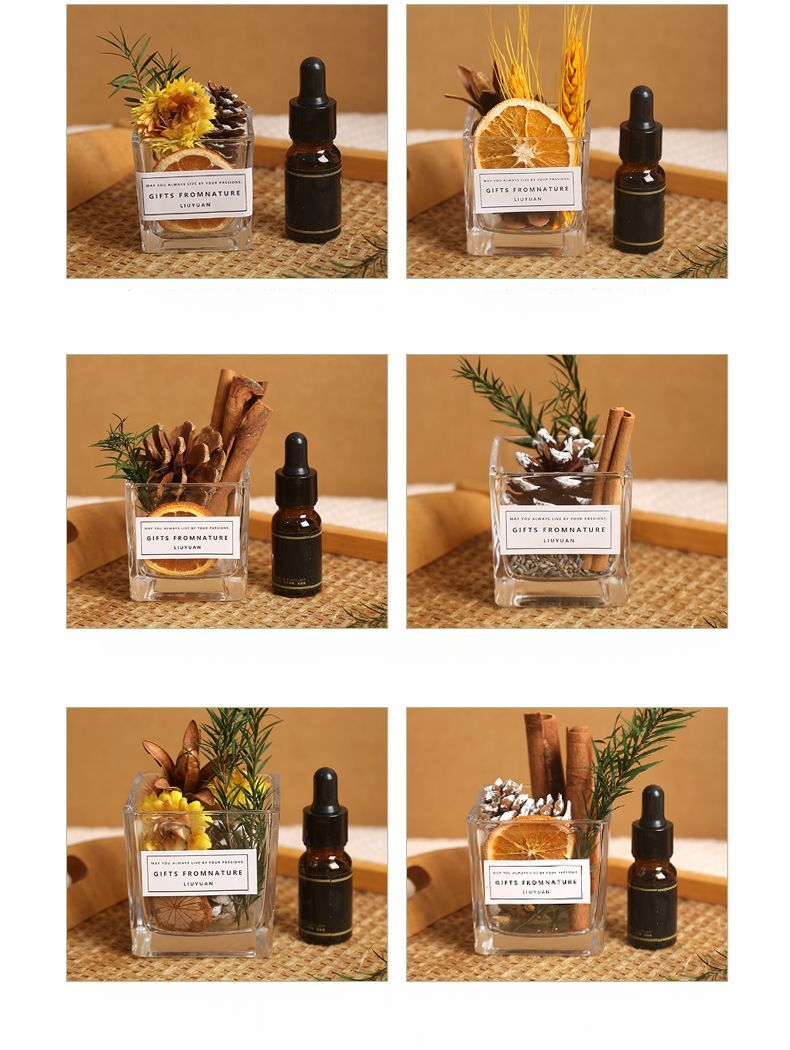 Zimt Flammenlose Aromatherapie Ätherisches Öl Home Getrocknete Blume Ornament Schlafzimmer Badezimmer Lang anhaltende Duft Vase_voghion.com