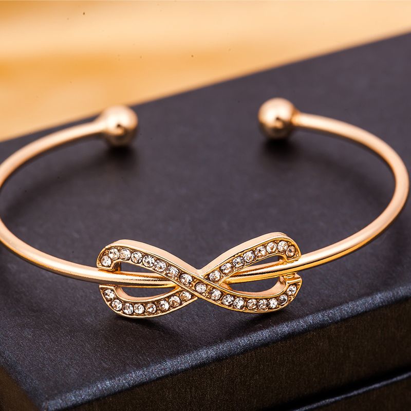 Brățară simplă 8 forme de diamante deschisă din aliaj Brățară Yiwu Street Jewelry_voghion.com