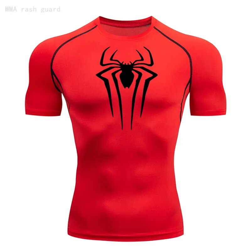 Das neue kurzärmlige Herren-T-Shirt für den Sommer, atmungsaktiv, schnelltrocknend, Sport-Top, Bodybuilding, Trainingsanzug, Kompressionsshirt_voghion.com