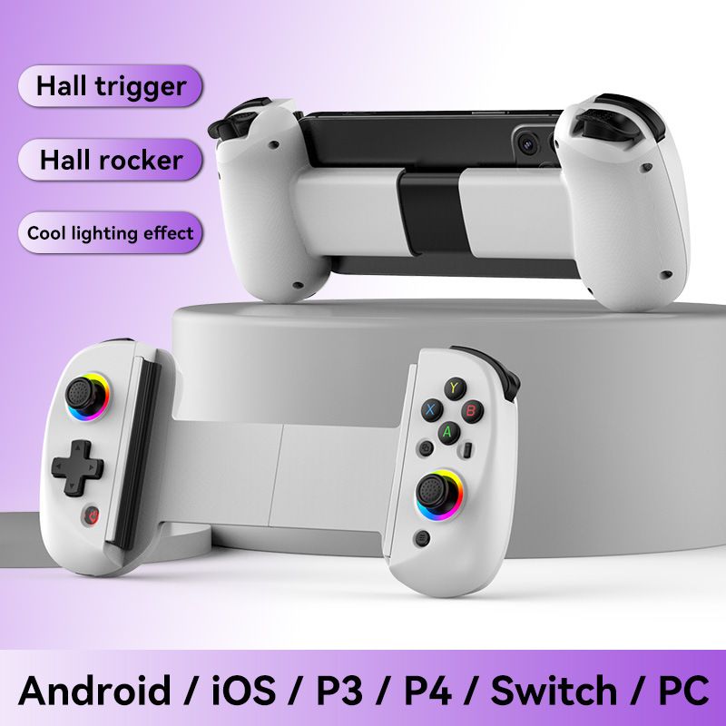 D8 Mobiele Tablet Gaming Bluetooth Rekbare Handvat RGB Verblindende Zes-assige Trilling_voghion.com