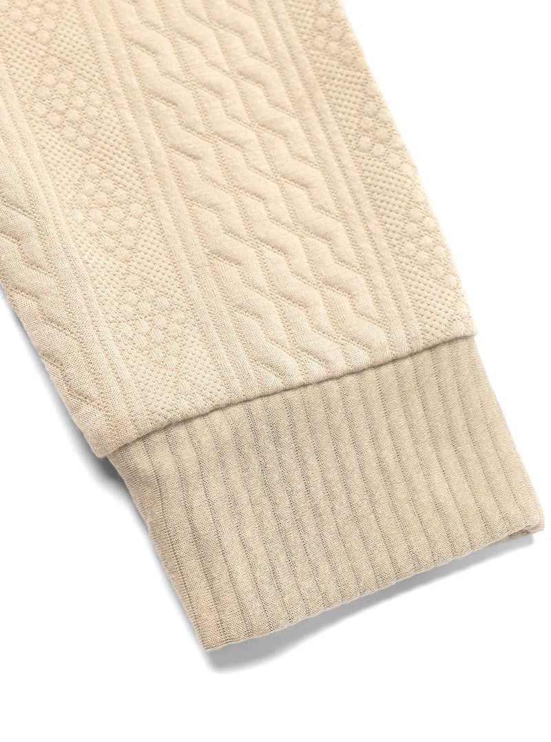 Jacquard-Strickpullover für Herren – Locker sitzender V-Ausschnitt-Pullover aus Stretch-Stoff, atmungsaktiv und leicht für Freizeit und Lagenlook_voghion.com