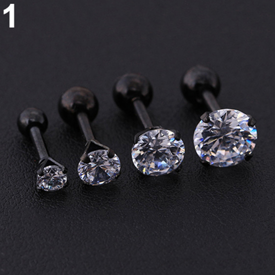 Mannen Vrouwen Strass Kraakbeen Tragus Bar Helix Bovenoor Oorbel Stud Sieraden_voghion.com