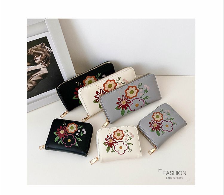 Women’s Bags New Spray Painted Long And Short Card Holder Wallet Wallet Multi Function Coin Purse Female Large Capacity Wallet_voghion.com