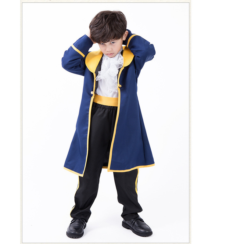 Nový barevný dětský oblek prince a krále, chlapecký halloweenský kostým rodič-dítě, anime kostým na hraní rolí_voghion.com