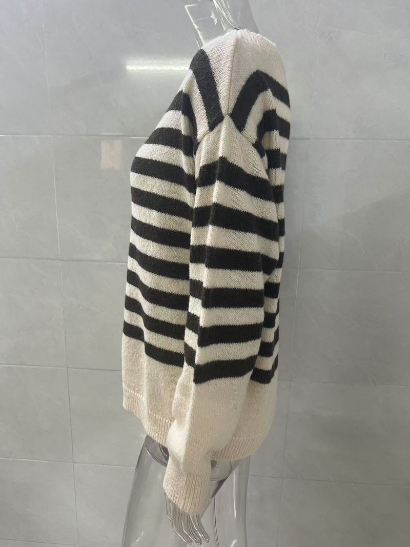 Knitted Top Women's One-word Shoulder Design Temperament Off-the-shoulder Slim-fit Sweater Women_voghion.com